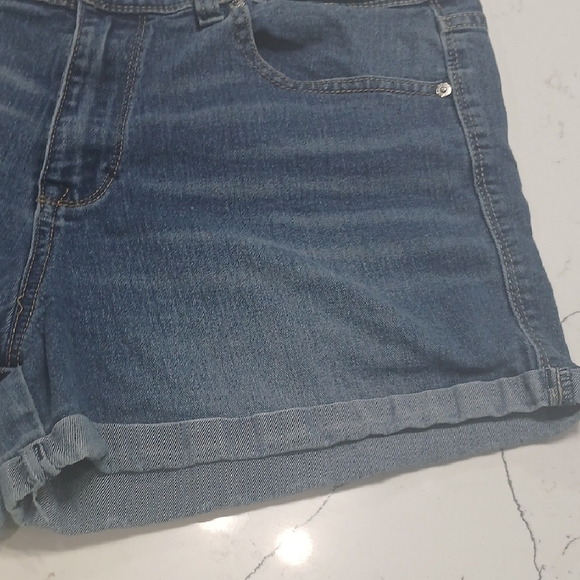 Women's Blue Denim Shorts - Picture 4 of 13
